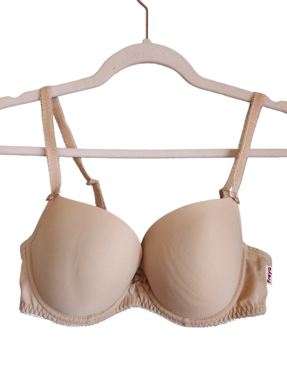 Freya Bra 36D Nude Beige Women's Deco Underwire Plunge T-Shirt Bra AA4234